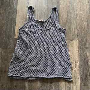 Wilfred Open-Knit Tank Top in Lavender Gray
